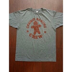 Cookie Baking Crew Ginger Bread Man Grey Womens T-shirt Size‎ Medium #303C